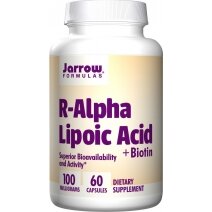 Jarrow Formulas R-Alpha Lipoic Acid + Biotin 100mg 60 kapsułek