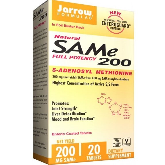 Jarrow Formulas SAMe 200 20 tabletek cena 65,70zł