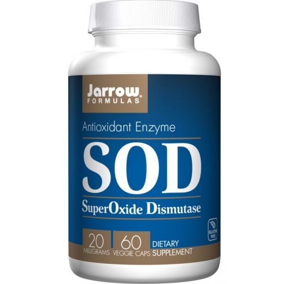 Jarrow Formulas SOD (SuperOxide Dismutase) 20mg 60 vege kapsułek cena 73,05zł