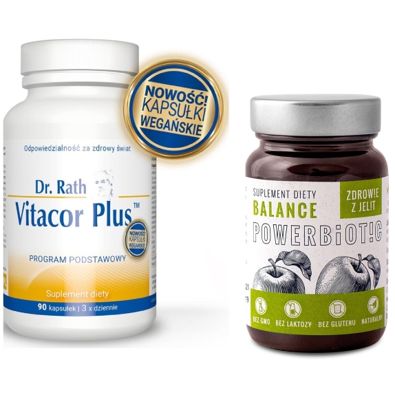 Zestaw dr Rath Vitacor Plus + Powerbiotic Balance Wzmocnienie Odporności cena 329,90zł