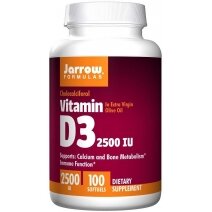 Jarrow Formulas Vitamin D3 2500 IU 100 żelowych kapsułek