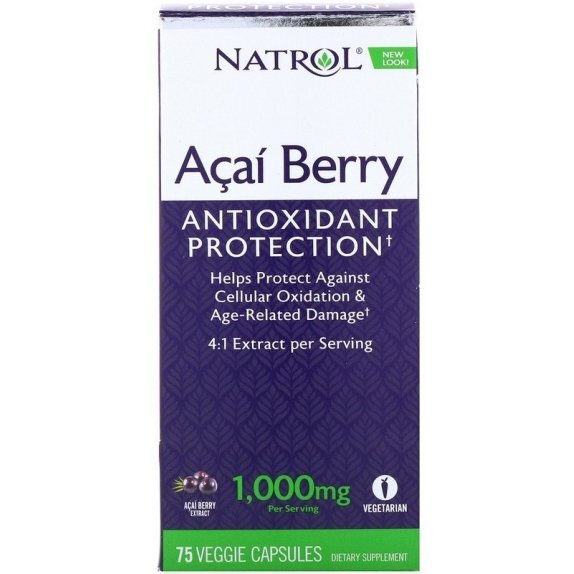 Natrol Acai Berry 1000mg 75 vege kapsułek cena 12,12$