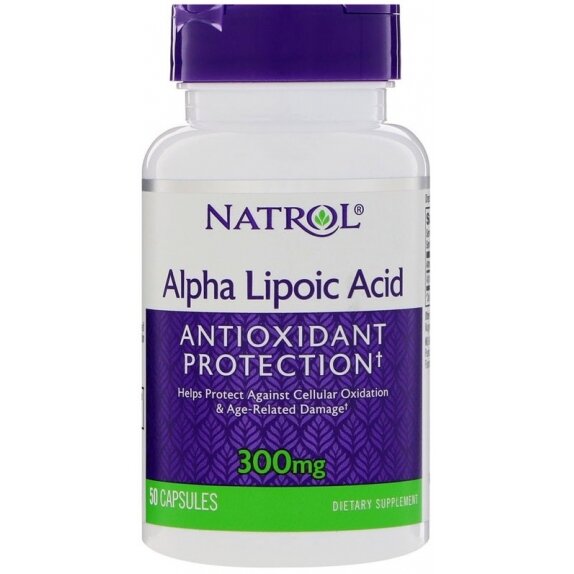 Natrol Alpha Lipoic Acid 300mg 50 kapsułek cena 33,95zł