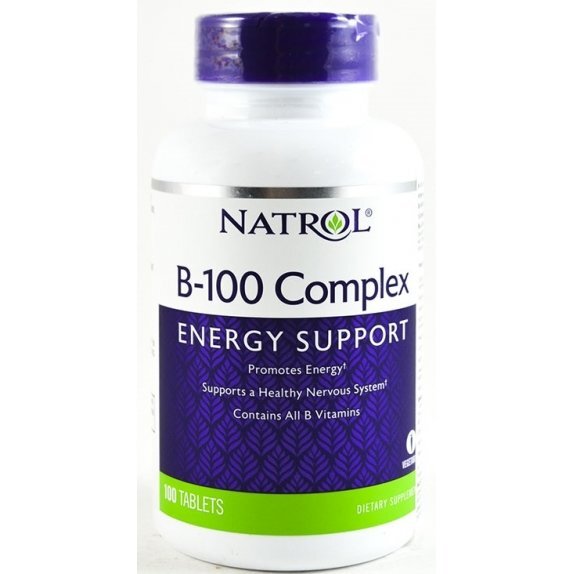Natrol B-100 Complex 100 tabletek cena 16,33$