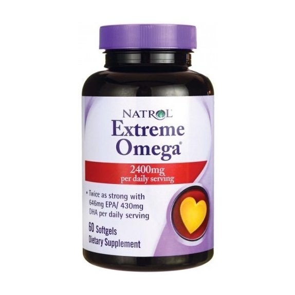 Natrol Extreme Omega 2400mg 60 żelowych kapsułek cena €13,54