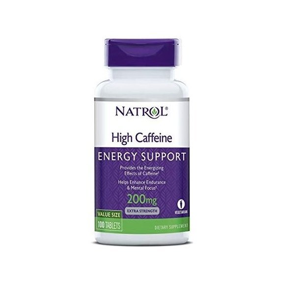 Natrol High Caffeine 200mg 100 tabletek cena 32,30zł