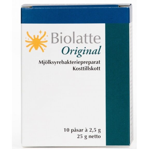 Biolatte Original (Ludzkie Szczepy Bakterii Kwasu Mlekowego) 10 saszetek 2,5g cena 89,00zł