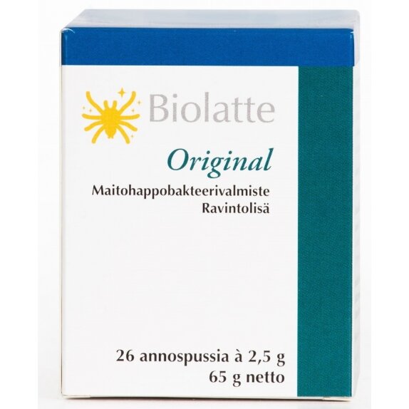 Biolatte Original (Ludzkie Szczepy Bakterii Kwasu Mlekowego) 26 saszetek 2,5g cena 179,00zł