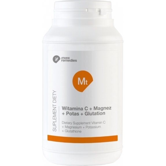 Invex Remedies suplement diety Mt Witamina C+ Magnez+ Potas+ Glutation 450g PROMOCJA! cena 86,40$