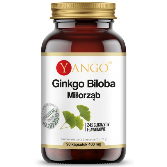 Ginkgo Biloba - Miłorząb 90 kapsułek Yango cena 11,58$