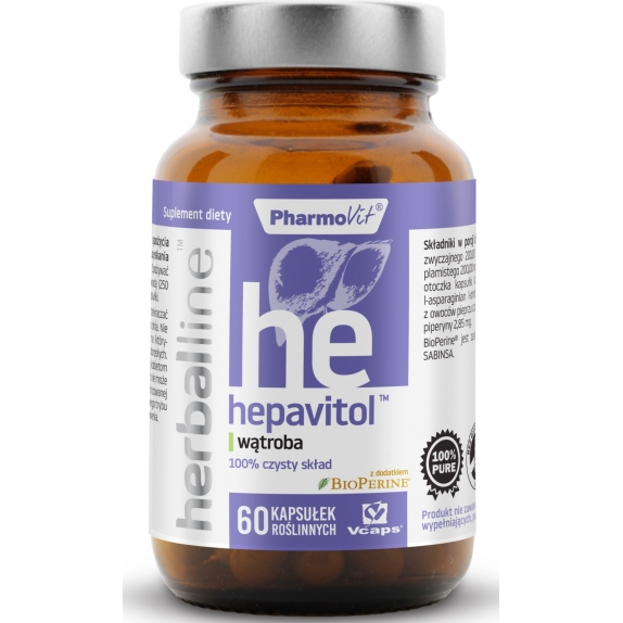 Pharmovit herballine Hepavitol 60 kapsułek  cena 40,29zł