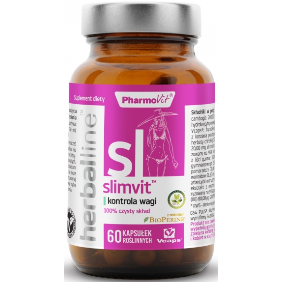 Pharmovit Herballine Slimvit 60 kapsułek cena 10,88$