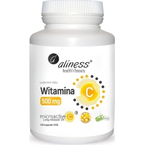 Aliness witamina C 500 mg micoractive 12h 100 vege kapsułek