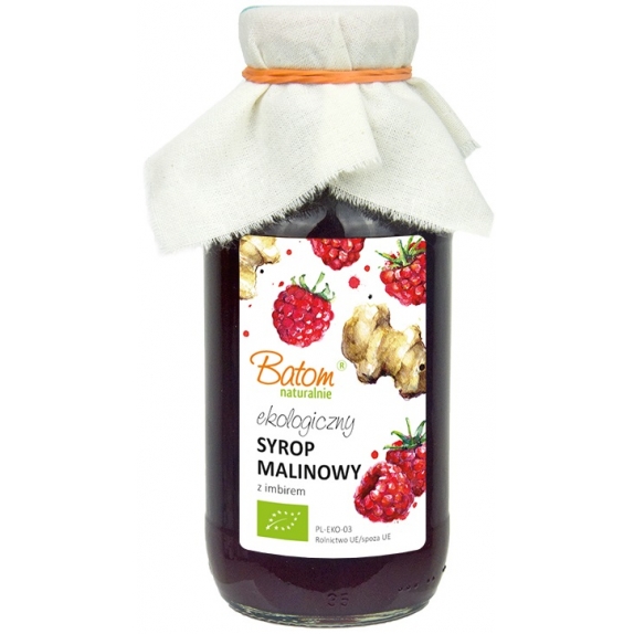 Syrop malinowy z imbirem 330 ml BIO Batom cena 23,35zł