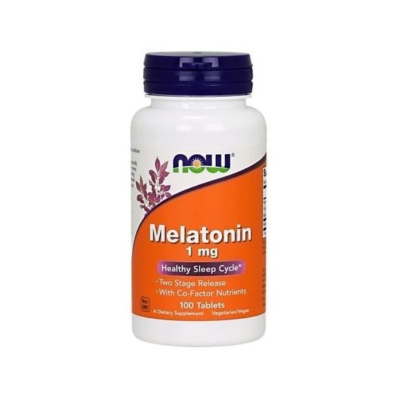 Melatonina 1 mg 100 vege tabletek NOW Foods cena 30,99zł