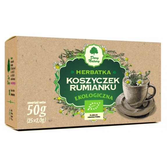 Rumianek koszyczek 25 saszetek x 2 g BIO Dary Natury cena €2,62