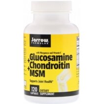 Jarrow Formulas Glucosamine + Chondroitin + MSM 120 kapsułek