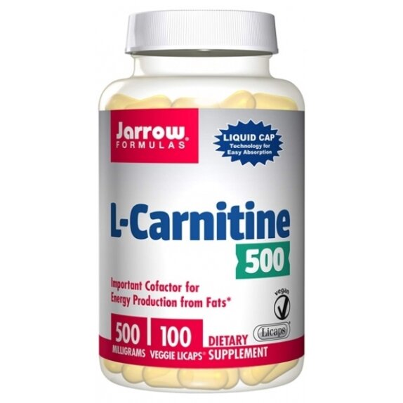 Jarrow Formulas L-Carnitine 500 mg 100 vege kapsułek cena 35,19$