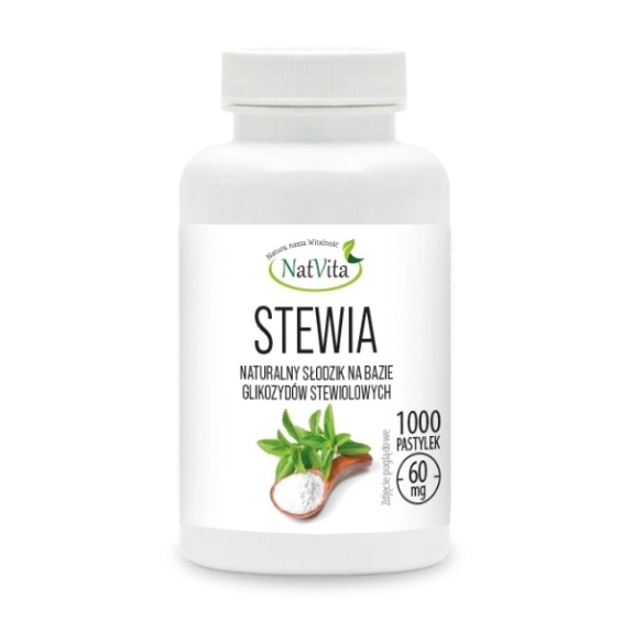 Stewia 60 mg ok. 1000 pastylek Natvita cena €8,15