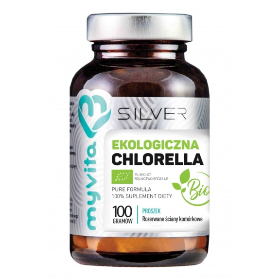 MyVita Silver Pure Chlorella proszek 100 g BIO cena 34,00zł