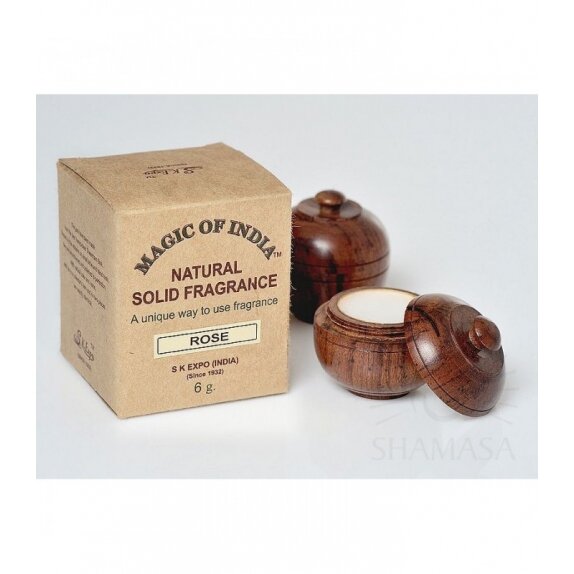 Shamasa naturalne perfumy w kremie ROSE w ręcznie robionym pudełku 6g cena 39,99zł