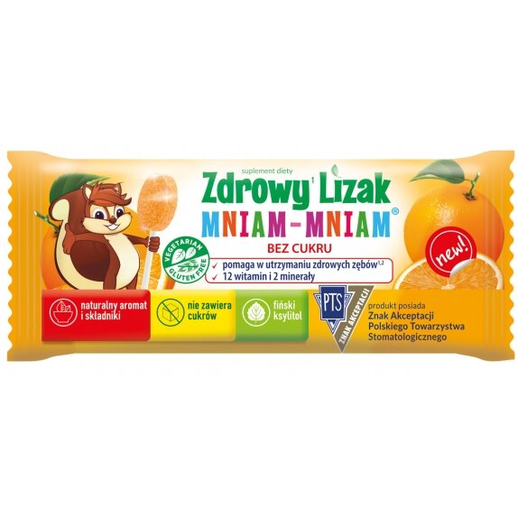 Zdrowy lizak mniam-mniam pomarańcza 40 sztuk Starpharma cena €19,25