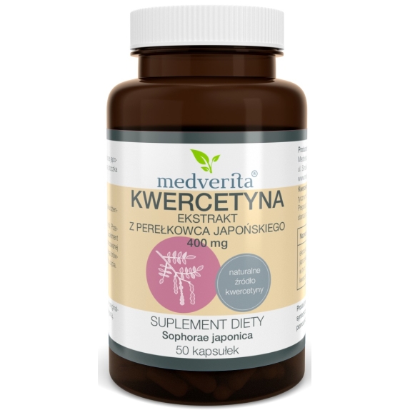 Kwercetyna 400 mg 50 kapsułek Medverita cena 48,85zł
