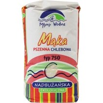 Mąka pszenna chlebowa nadbużańska typ 750 BIO 1 kg Młyny Wodne