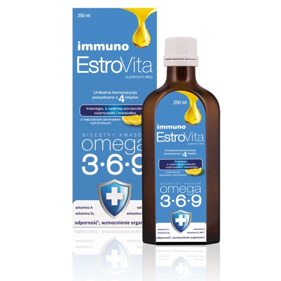 EstroVita Immuno omega 3-6-9 250 ml cena 79,99zł