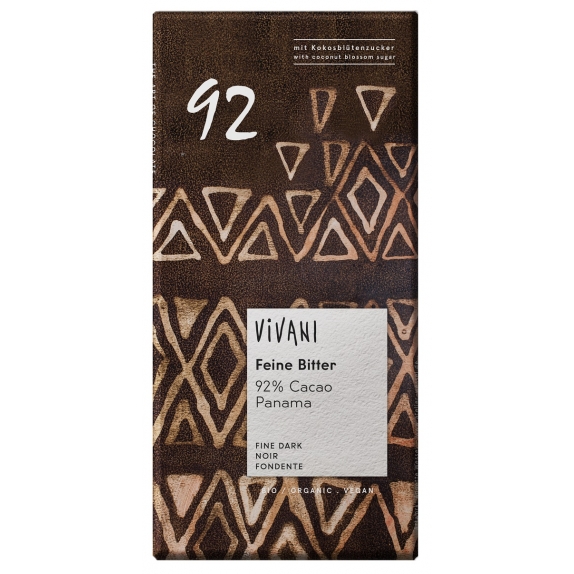 Czekolada gorzka 92% kakao 80g BIO Vivani cena 13,05zł