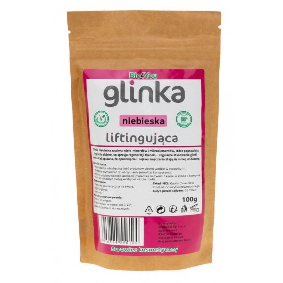 Niebieska Glinka liftingująca 100 gr Biomika cena €1,53