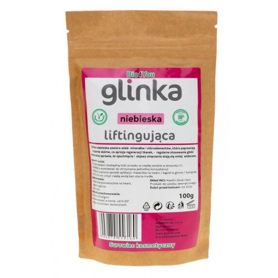 Niebieska Glinka liftingująca 100 gr Biomika cena 6,75zł