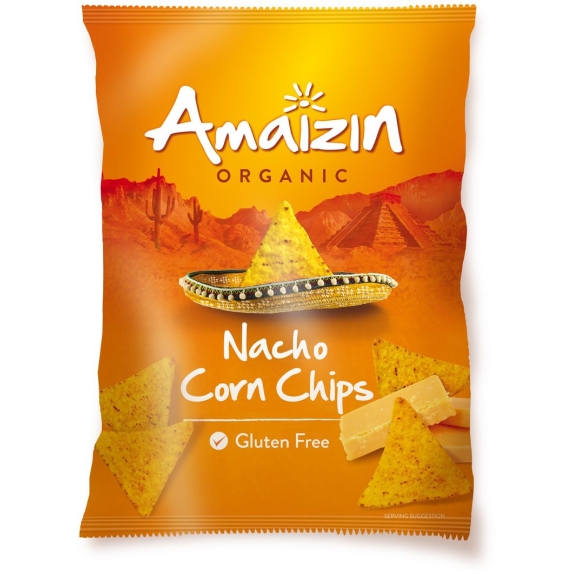 Chipsy nachos kukurydziane o smaku serowym bezglutenowe 150g BIO Amaizin cena 11,09zł