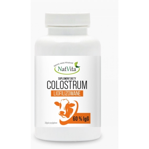 Colostrum 60% IgG liofilizowane 50g Natvita MAJOWA PROMOCJA! cena 83,90zł