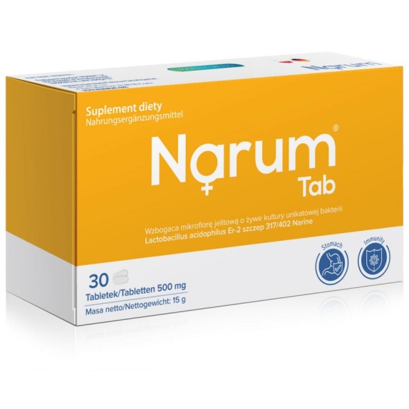 Narum 500 mg 30 tabletek cena 12,57$