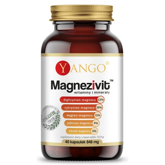 Yango Magnezivit witaminy i minerały 40 kapsułek cena €10,62