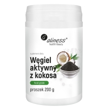 Aliness węgiel aktywny z kokosa Food Grade 200 g