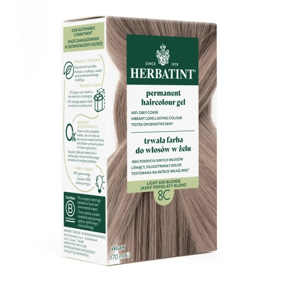 Herbatint Farba 8C jasny popielaty blond 170 ml cena 52,69zł