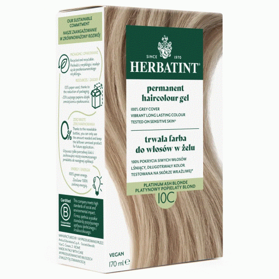 Herbatint  Farba 10C platynowy popielaty blond 150 ml cena 52,69zł