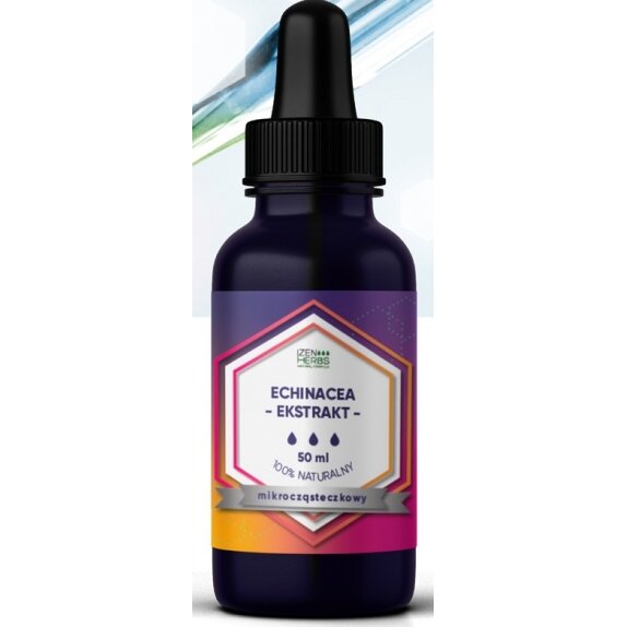 Echinacea Jeżówka Wyciąg Mikrocząsteczkowy 50ml Izen Herbs krople ekstrakt cena 20,25$