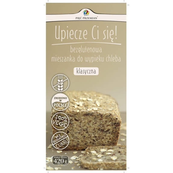 Mieszanka chleba bezglutenowego klasyczna 420 g Pięć Przemian cena 13,59zł