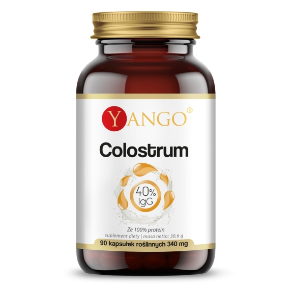 Yango Colostrum 340 mg 90 kapsułek cena 17,79$