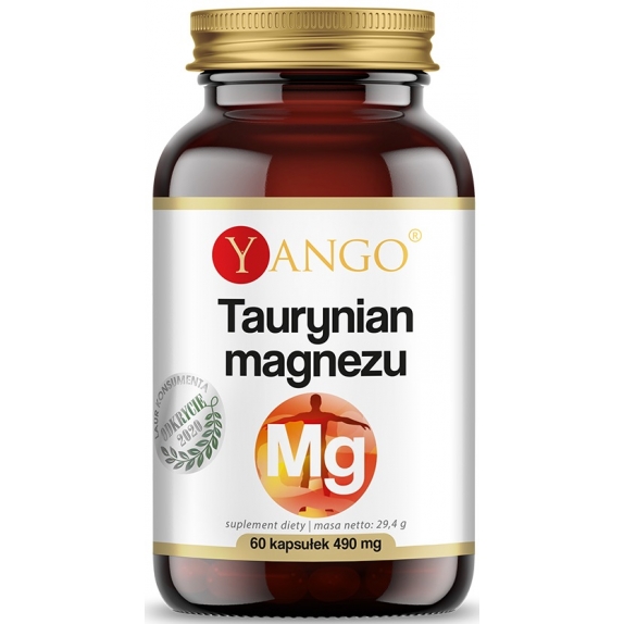 Yango taurynian magnezu 490 mg 60 kapsułek cena 8,07$