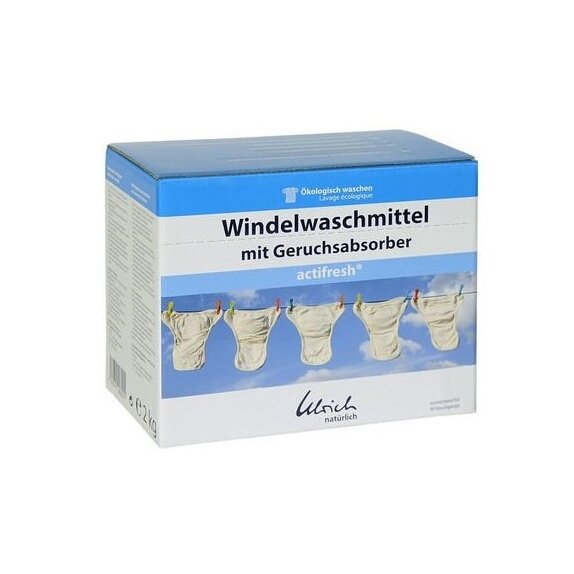 Proszek do prania pieluszek ze środkiem absorbującym nieprzyjemne zapachy 2 kg Ulrich Naturlich cena 121,99zł