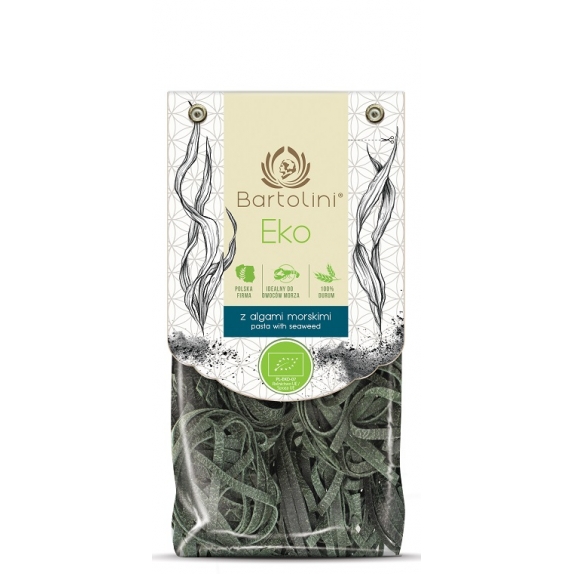 Makaron semolinowy z algami morskimi gniazda tagiatelle BIO 250g Bartolini cena 6,55zł