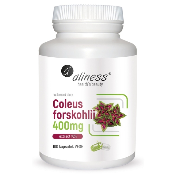 Aliness coleus forskohlii 10% 400mg 100 kapsułek cena €13,57