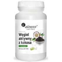 Aliness węgiel aktywny z kokosa Food Grade 300 mg 100 kapsułek