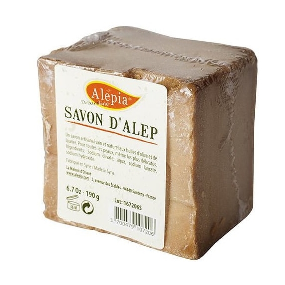 Mydło z Aleppo w kostce oliwkowe 190 g Alepia cena 3,48$