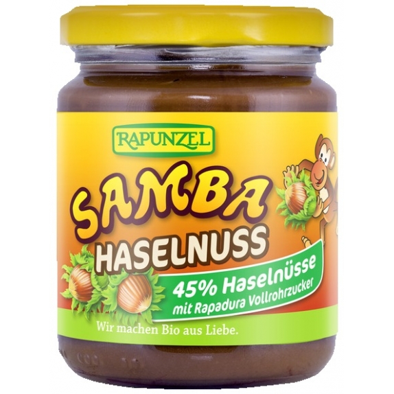 Krem orzechowo - czekoladowy Samba HASELNUSS BIO 250 g Rapunzel cena 22,59zł
