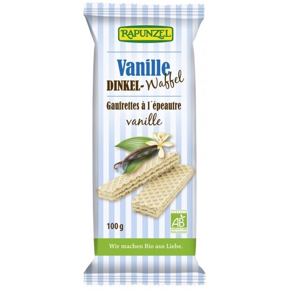 Wafle orkiszowe z nadzieniem waniliowym BIO 100 g Rapunzel cena 8,35zł
